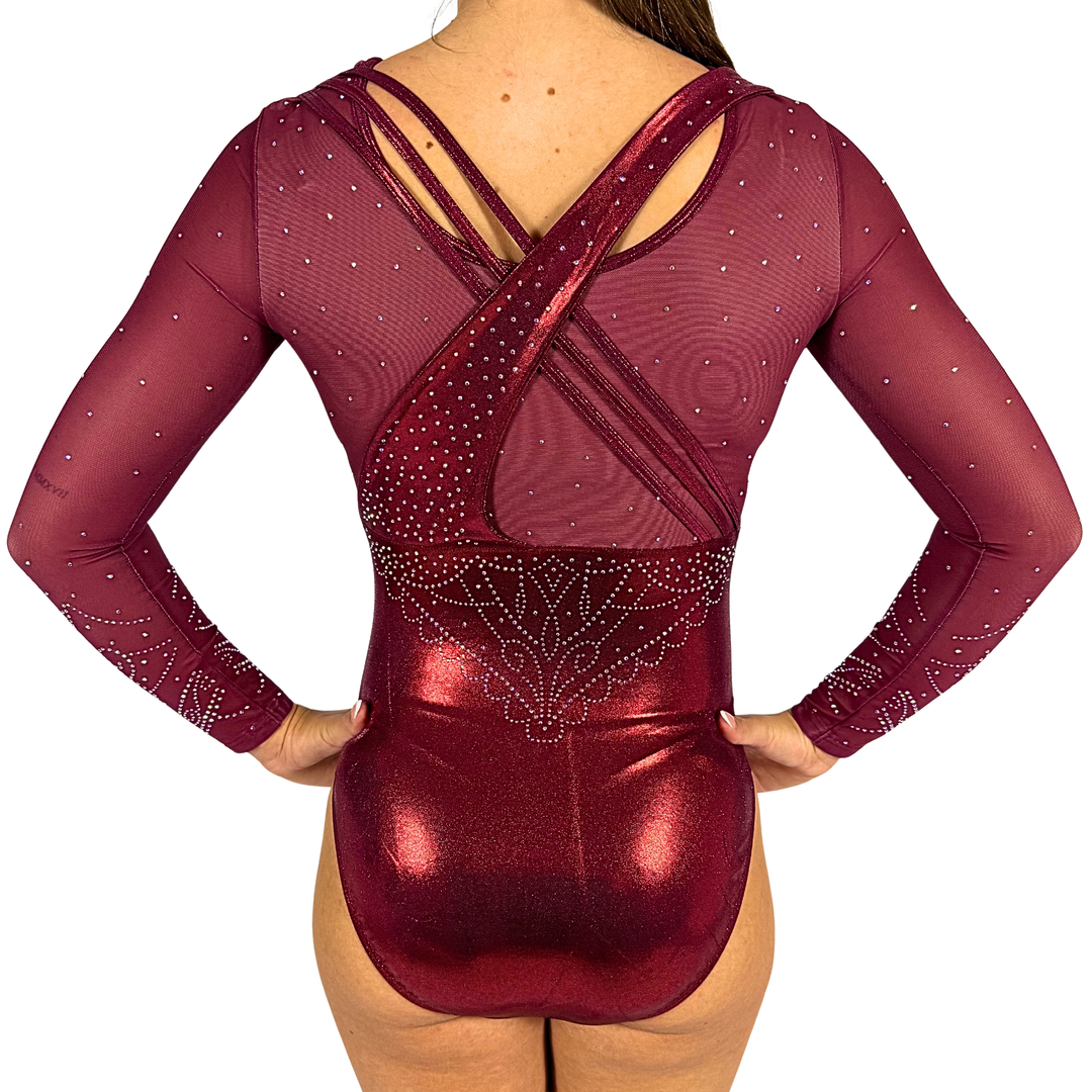 Justaucorps Mila Bordeaux Manches Longues - Mystic