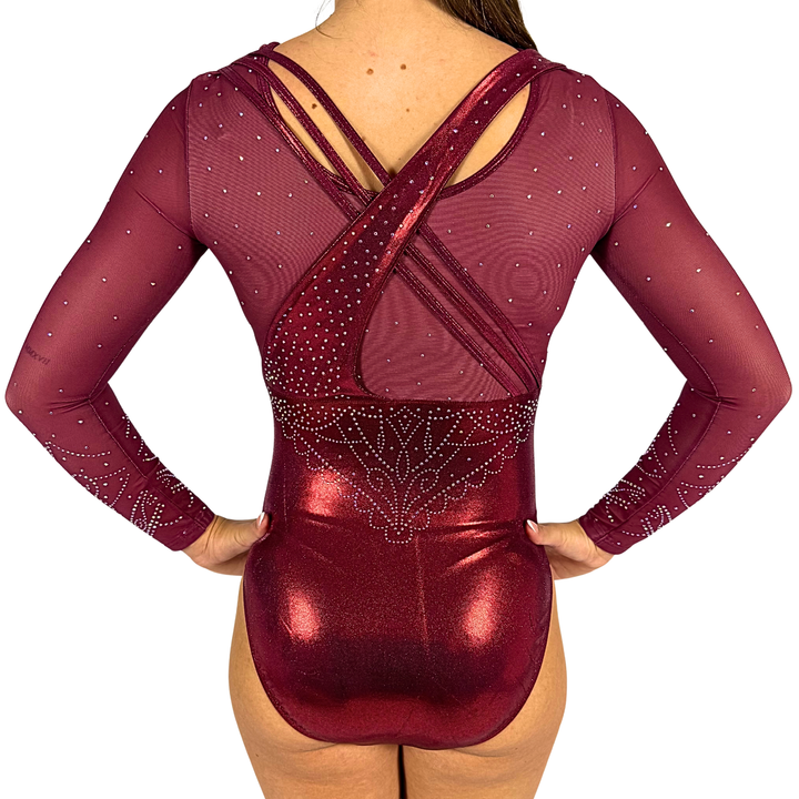 Justaucorps Mila Bordeaux Manches Longues - Mystic