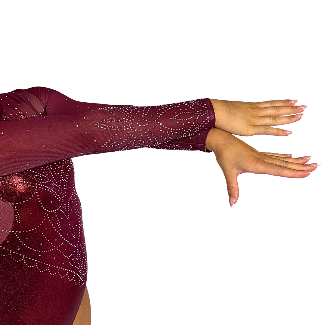 Justaucorps Mila Bordeaux Manches Longues - Mystic