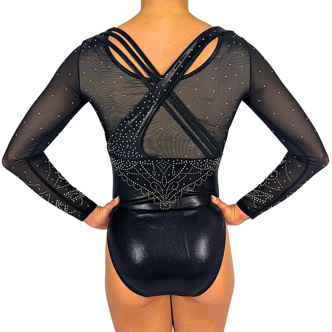Justaucorps Mila Noir Manches Longues - Mystic