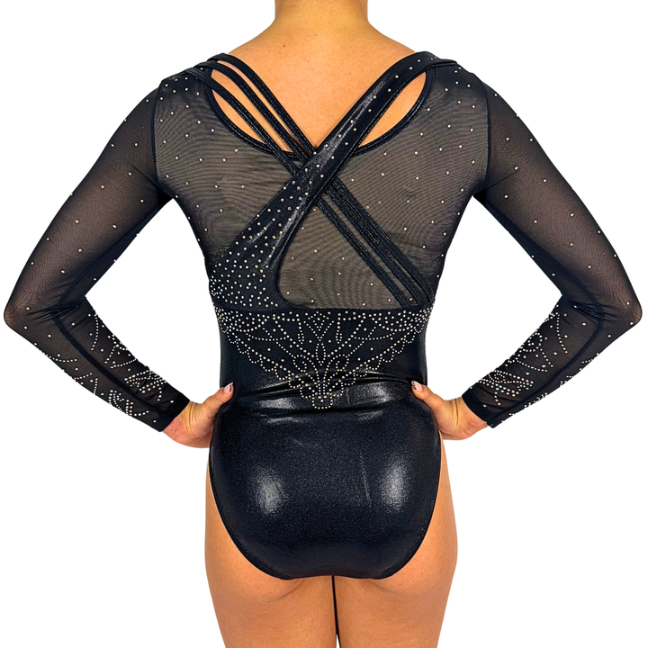 Justaucorps Mila Noir Manches Longues - Mystic