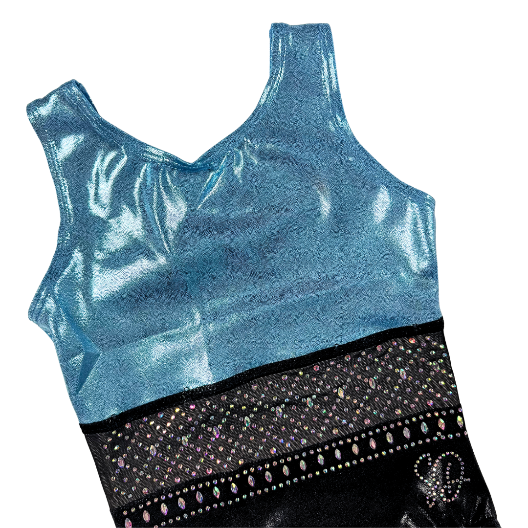 Turnpakje Basic Baby Blauw Zwart Mouwloos