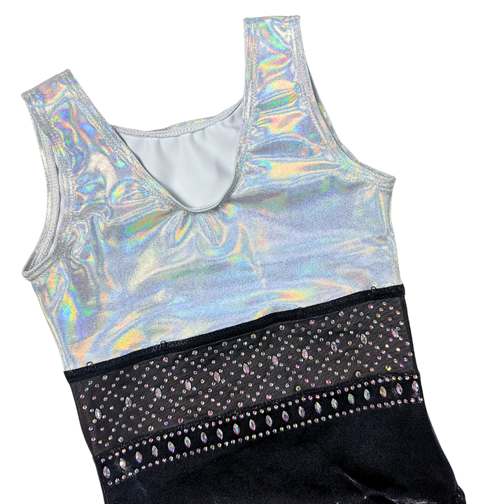 Turnpakje Basic Holo Wit Zwart Mouwloos