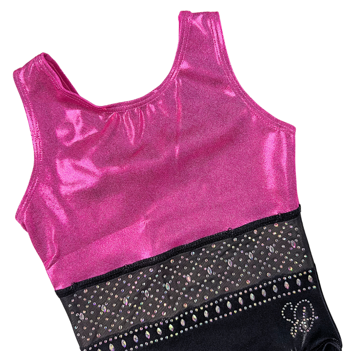 Turnpakje Basic Roze Zwart met Turntopje Mae Wit Roze