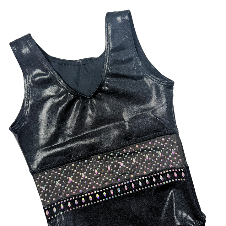 Gym Leotard Basic Black with Gymnastics Top Abby Black Red