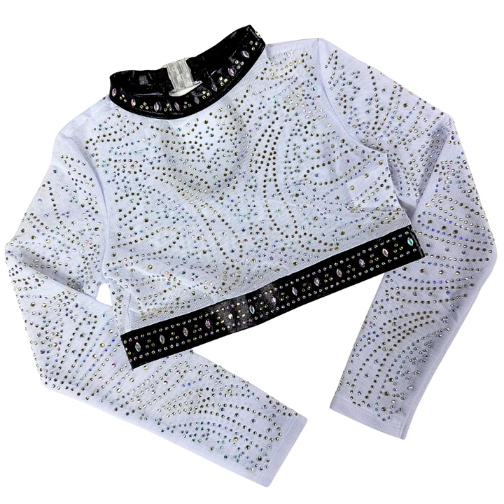 Turnpakje Basic Zwart met Turntopje Abby Wit Goud
