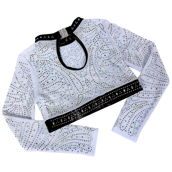 Turnpakje Basic Zwart met Turntopje Abby Wit Goud