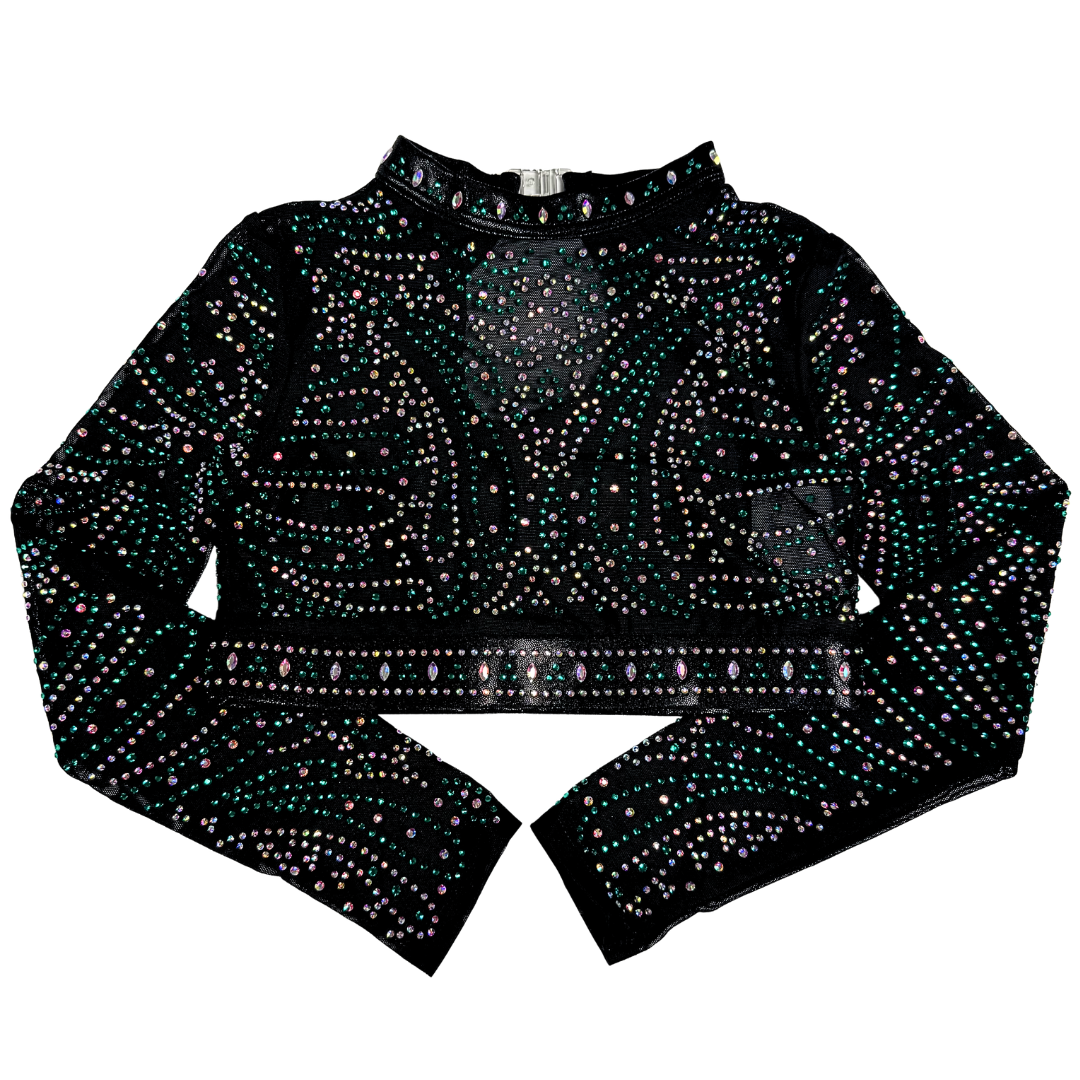 Gymnastics Leotard Basic Gold Black with Gymnastics Top Abby Black Mint