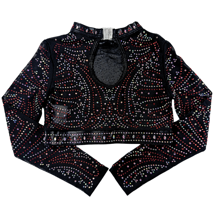 Gym Leotard Basic Black with Gymnastics Top Abby Black Red