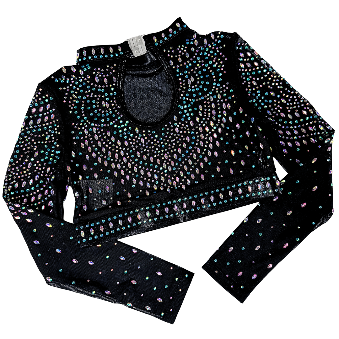 Crop top Mae Black Light Blue