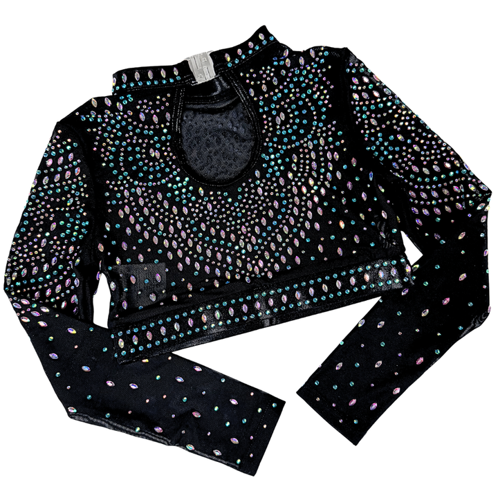 Crop top Mae Black Light Blue