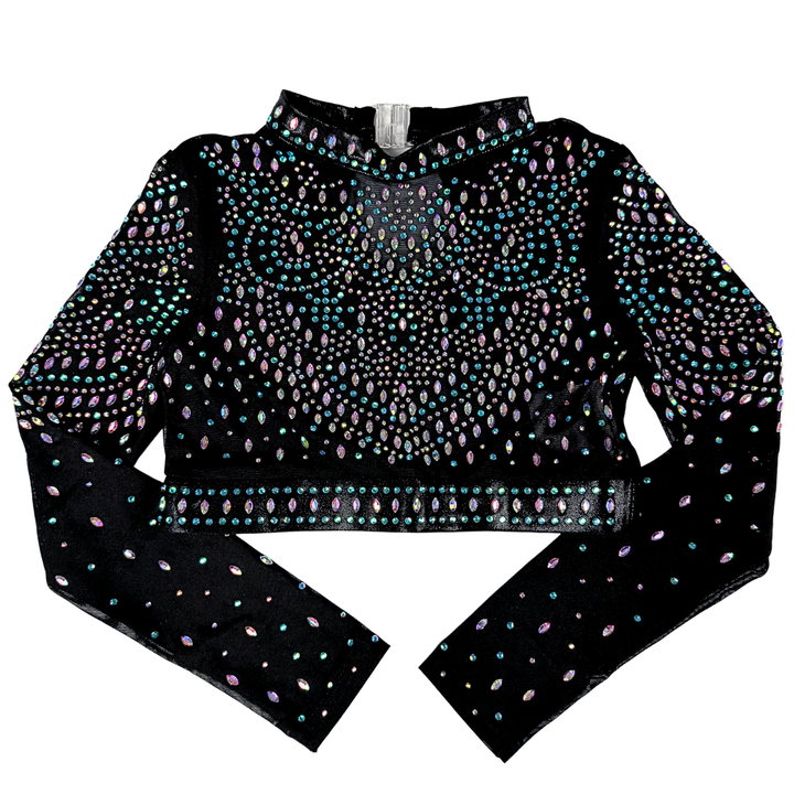 Crop top Mae Black Light Blue