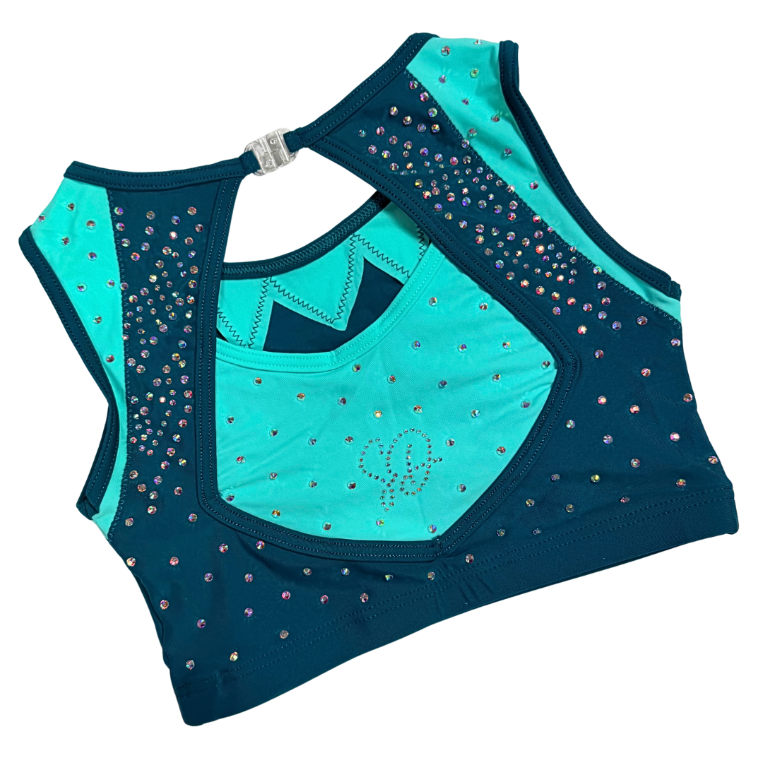 Top de gymnastique Fien sarcelle
