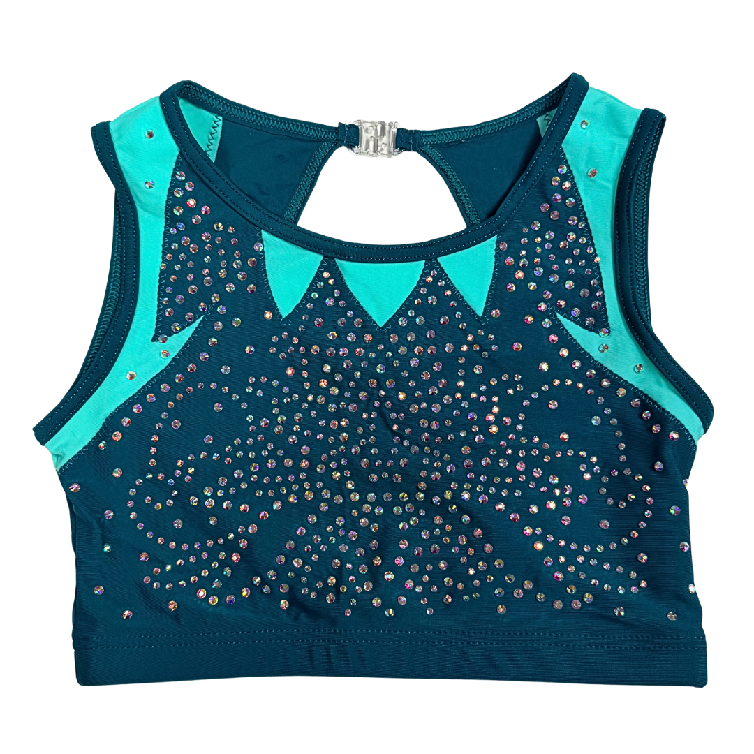 Top de gymnastique Fien sarcelle
