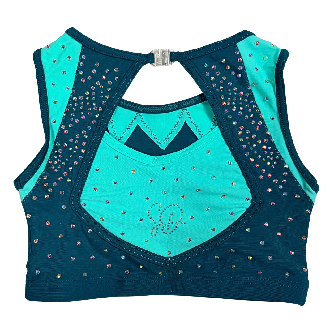 Top de gymnastique Fien sarcelle