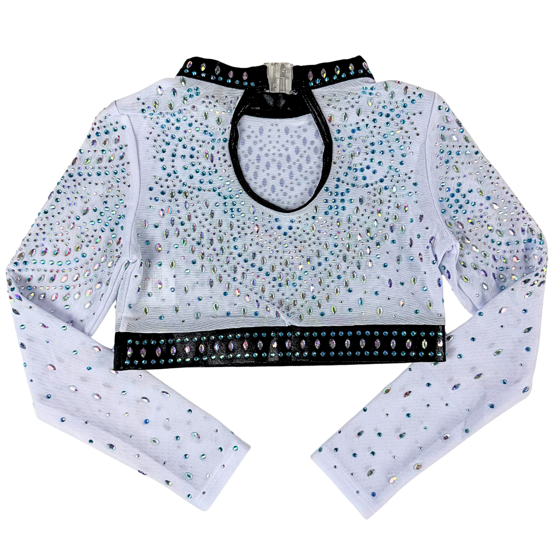 Turnpakje Basic Baby Blauw Zwart met Turntopje Mae Wit Lichtblauw