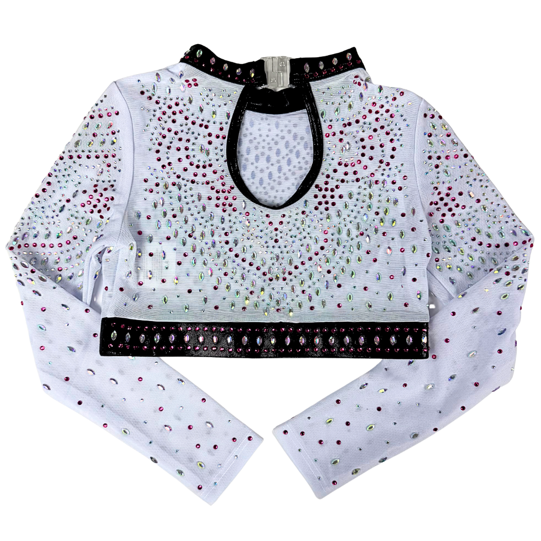 Turnpakje Basic Roze Zwart met Turntopje Mae Wit Roze