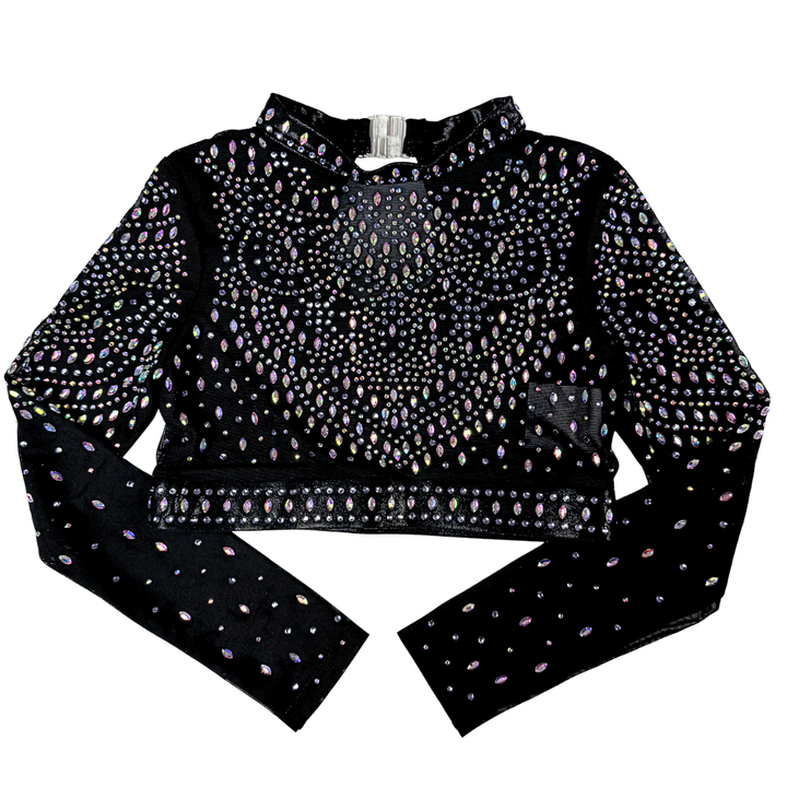 Gymnastics Leotard Basic Black with Gymnastics Top Mae Black Lilac