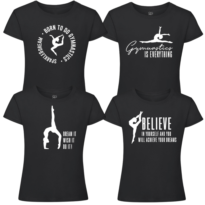 T-Shirt Black Gymnastics 