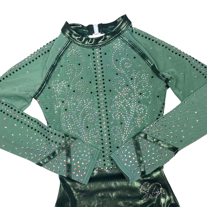 Tara Khaki Long Sleeve Leotard