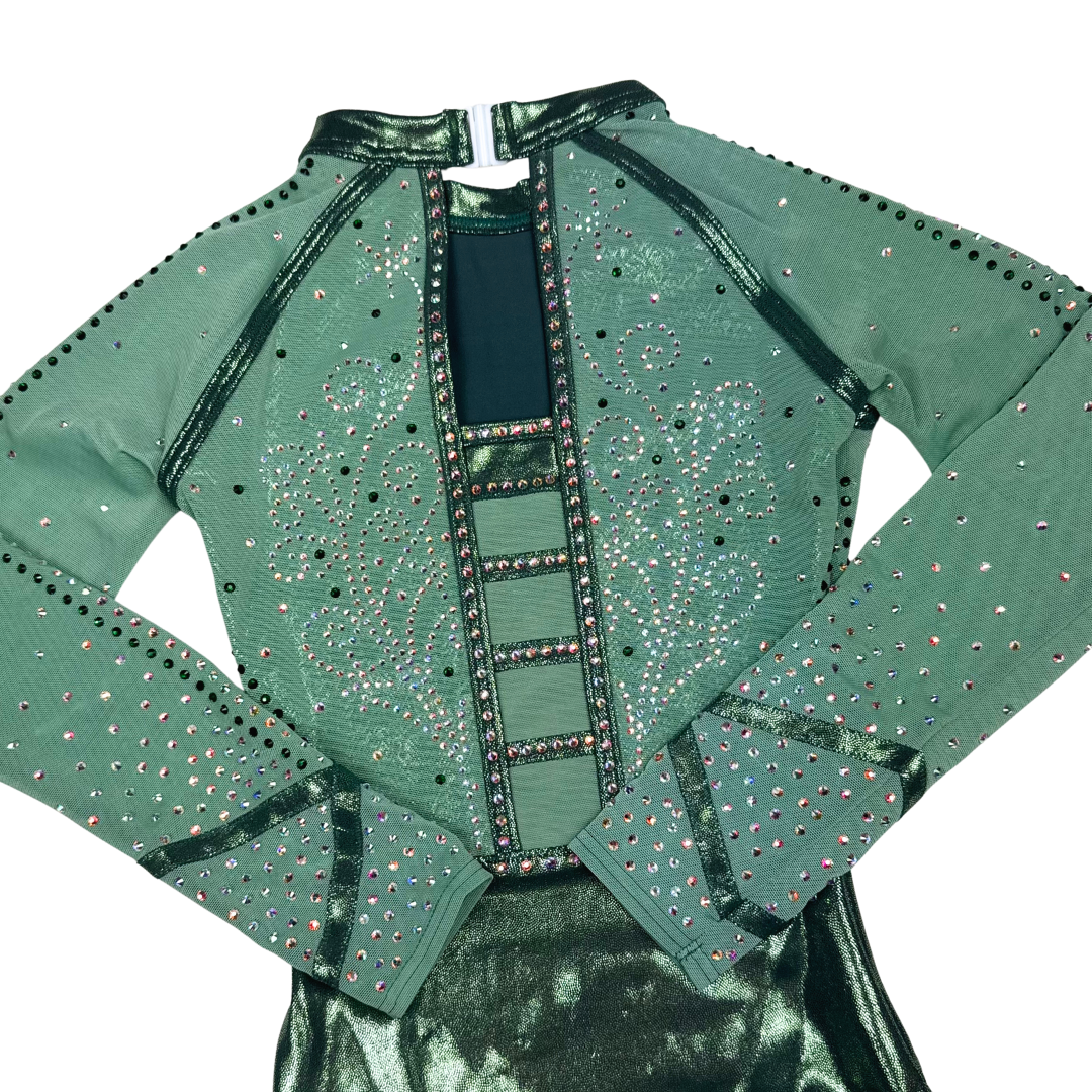 Tara Khaki Long Sleeve Leotard