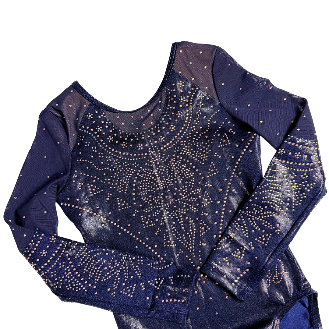 Gymnastics Leotard Cato Navy Long Sleeve - Mystic