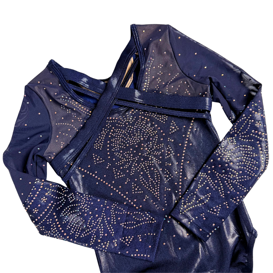 Gymnastics Leotard Cato Navy Long Sleeve - Mystic