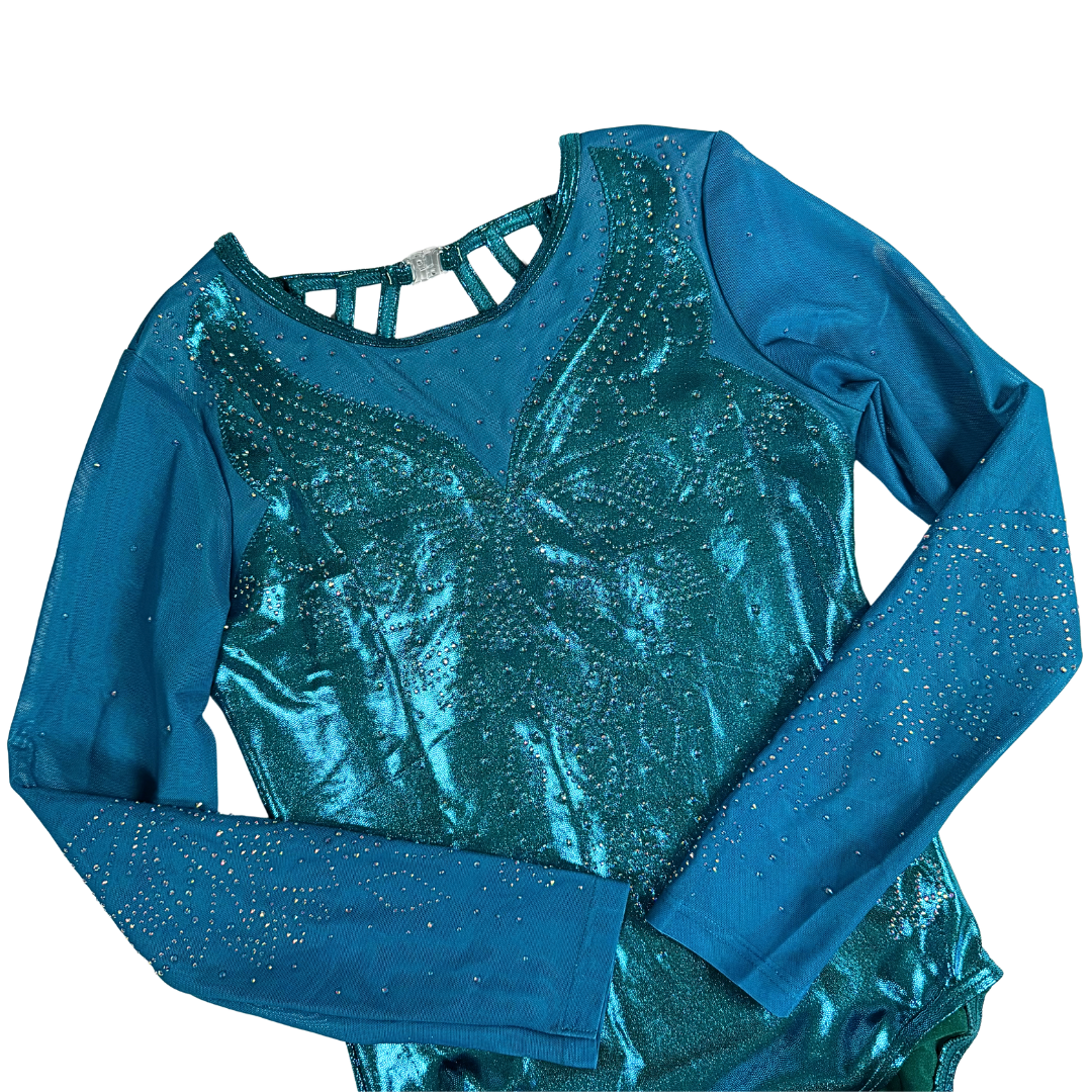 Justaucorps Ella Turquoise Manches Longues - Mystic