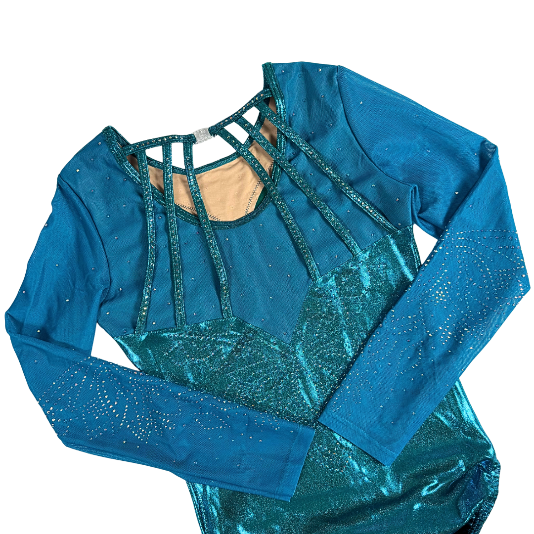 Justaucorps Ella Turquoise Manches Longues - Mystic