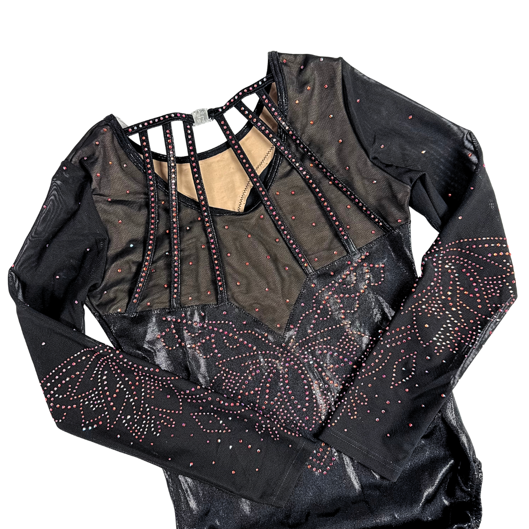 Justaucorps Ella Noir Manches Longues - Mystic