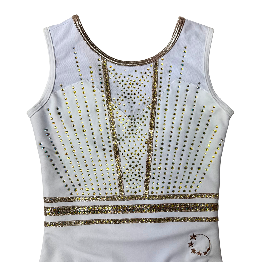 Justaucorps Petites Étoiles Blanc Éblouissant