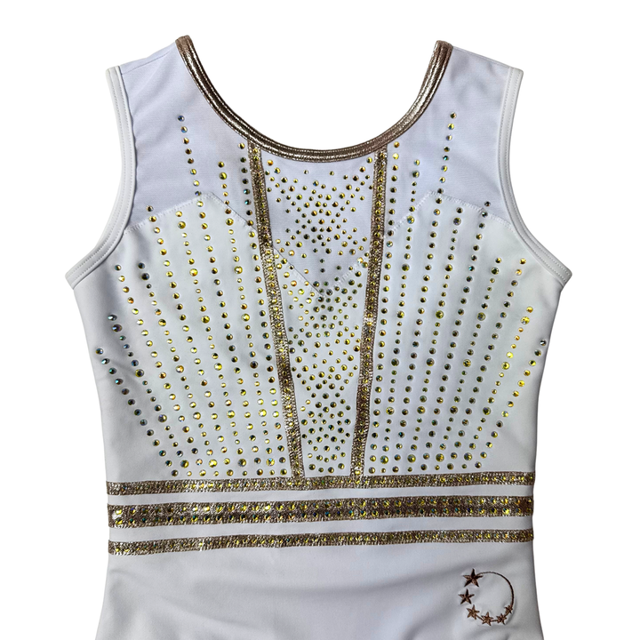 Justaucorps Petites Étoiles Blanc Éblouissant