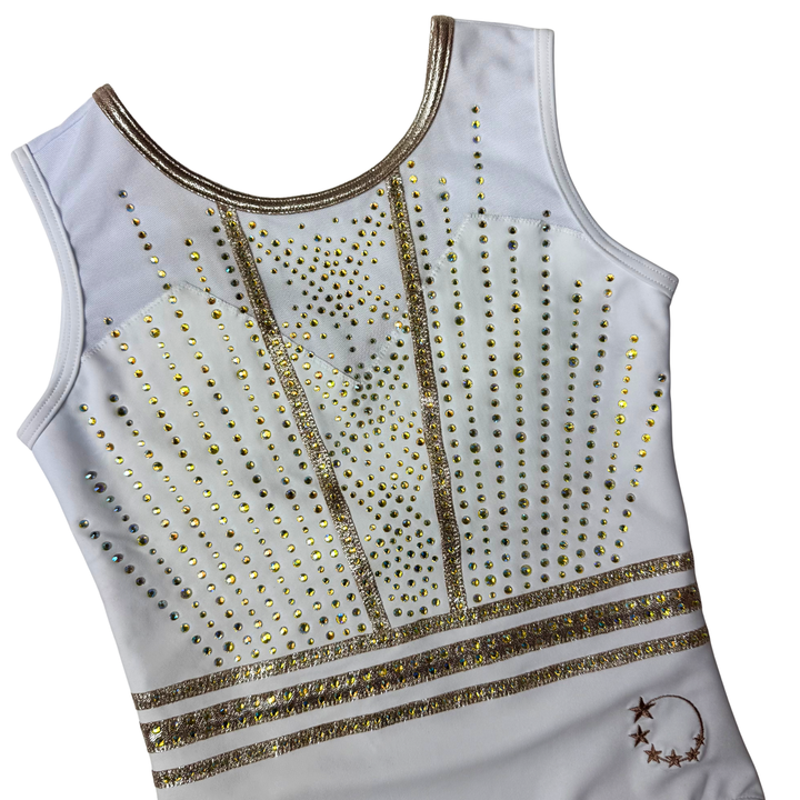 Justaucorps Petites Étoiles Blanc Éblouissant