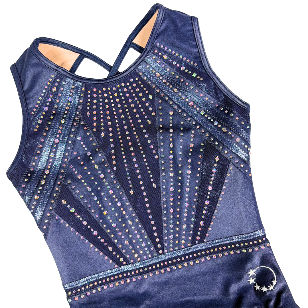 Gymnastics Leotard Little Stars Devotion Navy Blue