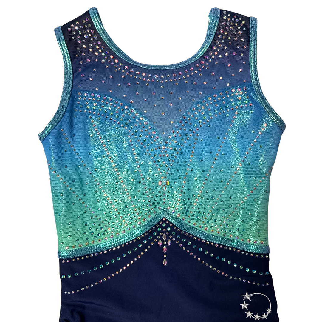 Justaucorps Little Stars Empress Ombre Menthe et Marine