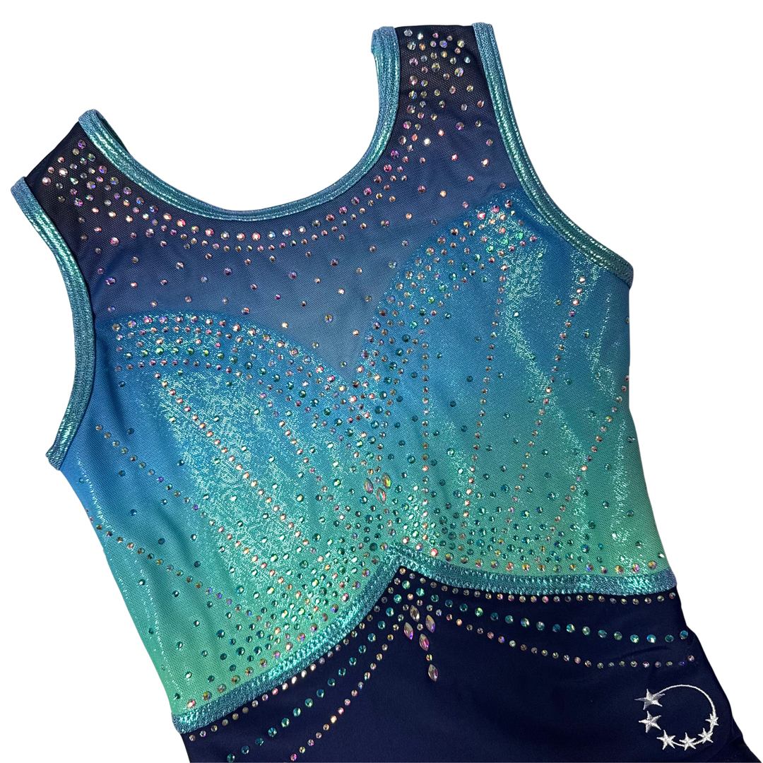 Justaucorps Little Stars Empress Ombre Menthe et Marine