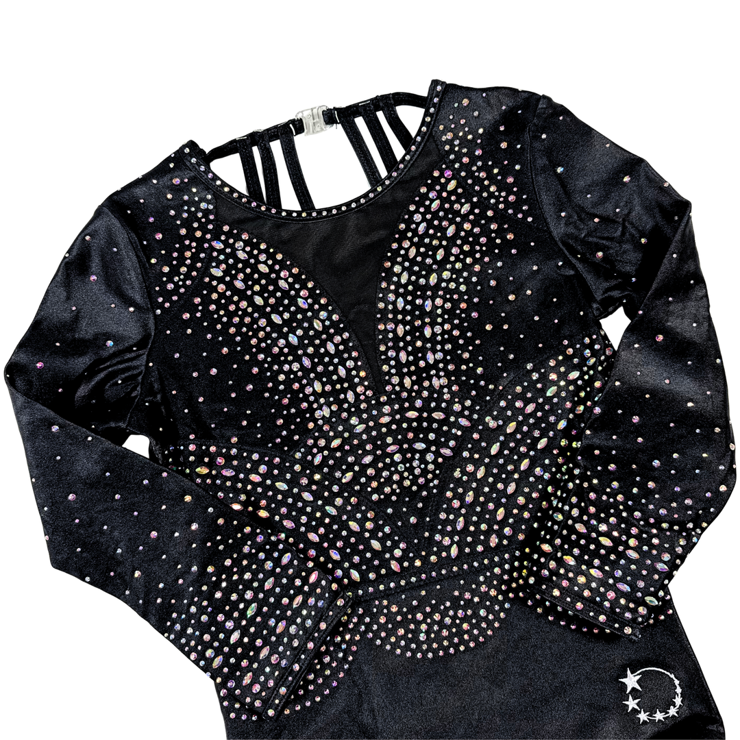 Little Stars Grace Black Gymnastics Leotard