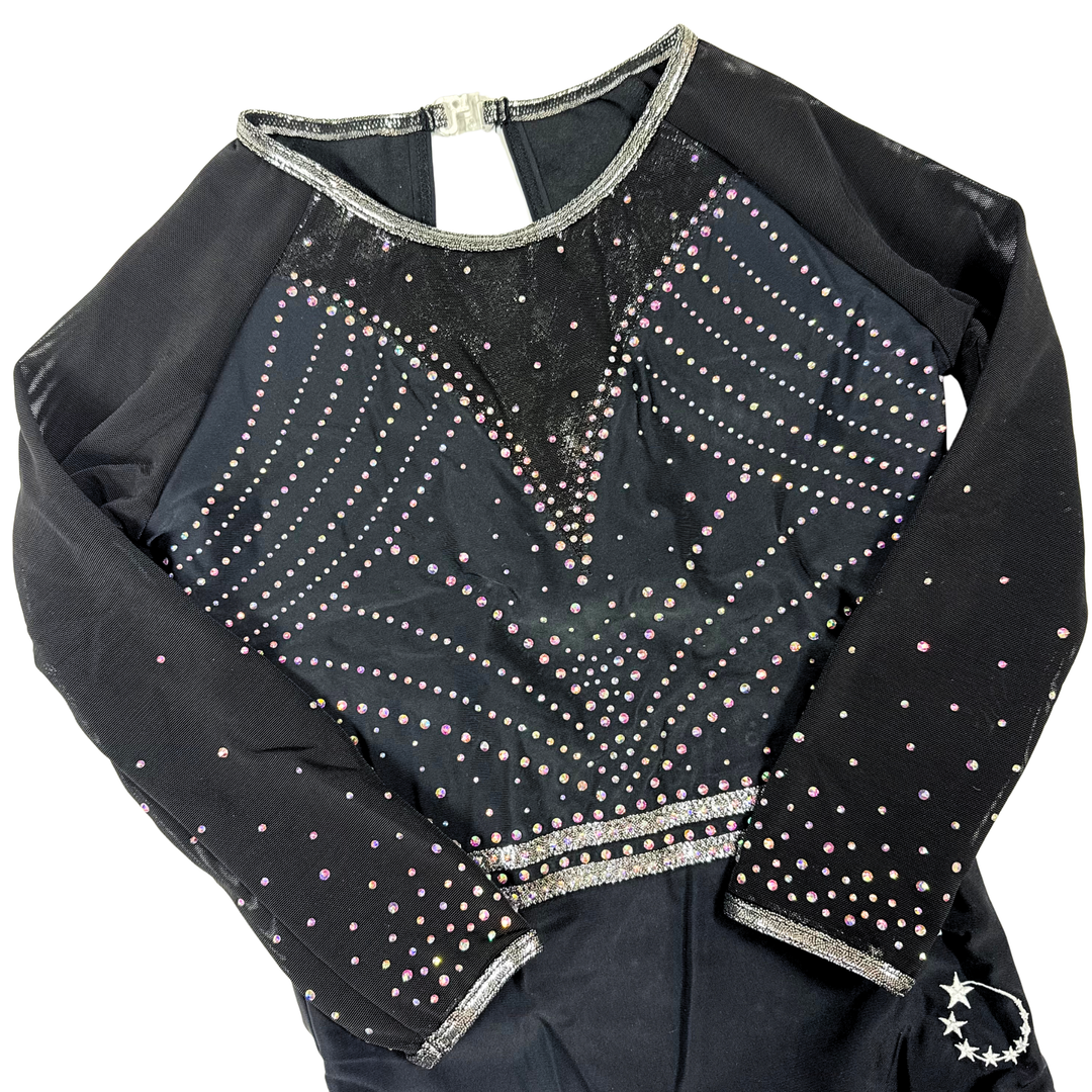 Little Stars Hotshot Black Gymnastics Leotard 