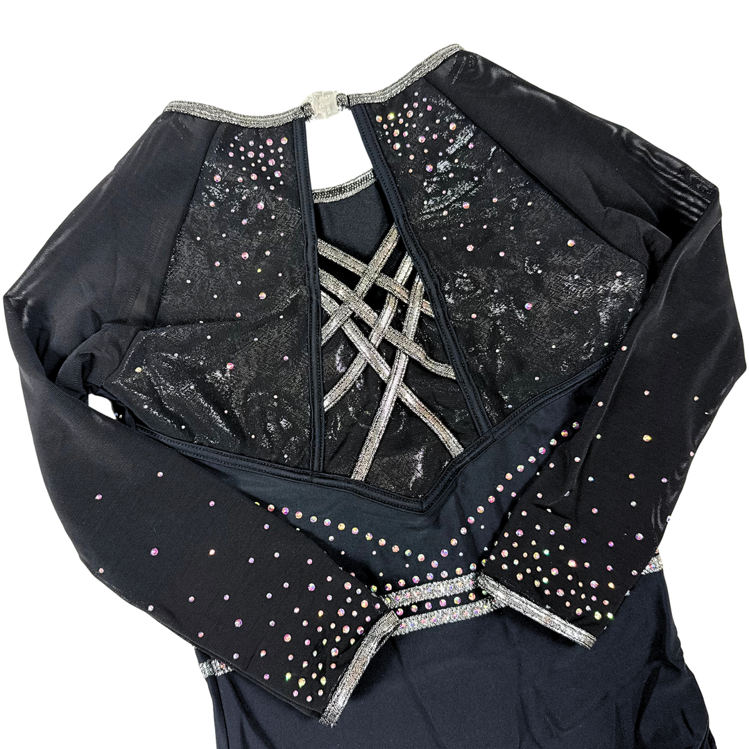 Little Stars Hotshot Black Gymnastics Leotard 