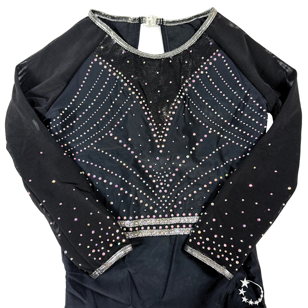 Little Stars Hotshot Black Gymnastics Leotard 