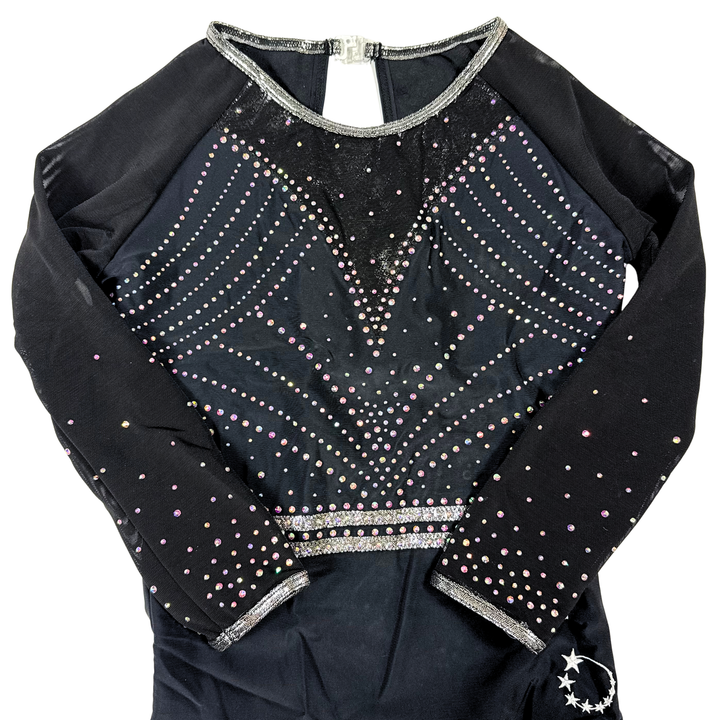 Little Stars Hotshot Black Gymnastics Leotard 