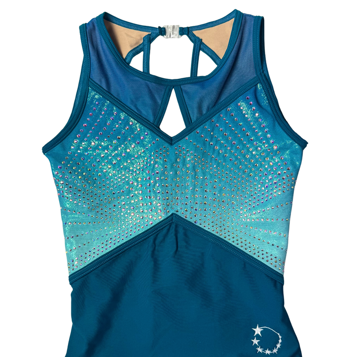 Justaucorps de gymnastique Little Stars Krystal Ombre bleu