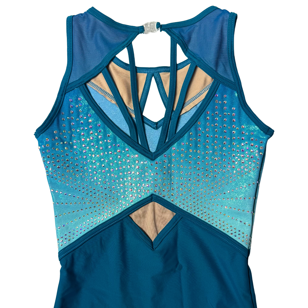 Justaucorps de gymnastique Little Stars Krystal Ombre bleu