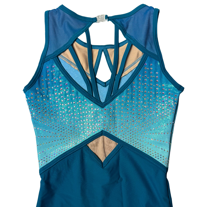 Justaucorps de gymnastique Little Stars Krystal Ombre bleu
