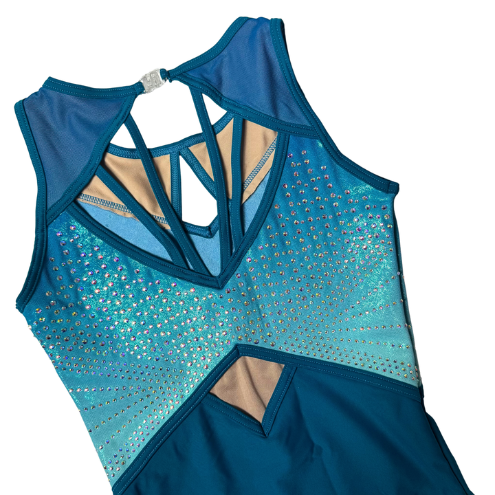 Justaucorps de gymnastique Little Stars Krystal Ombre bleu
