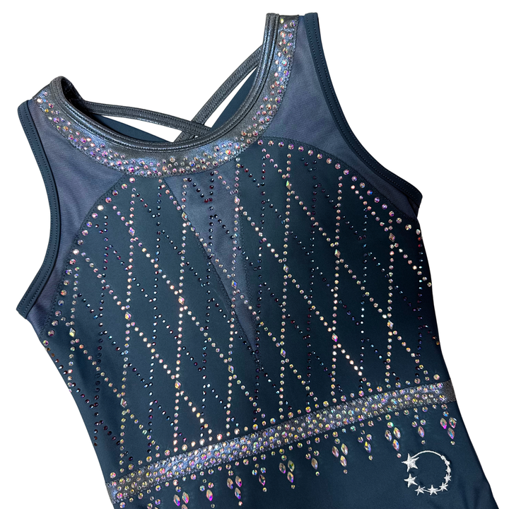 Justaucorps de gymnastique Little Stars Liberty anthracite