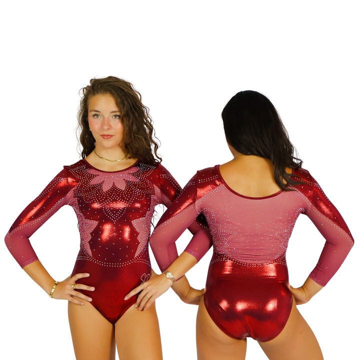 Turnpakje Vera Bordeaux 3/4 Mouw
