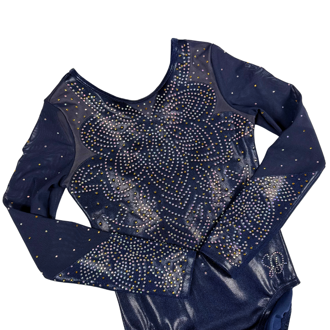 Justaucorps Yara bleu marine manches longues
