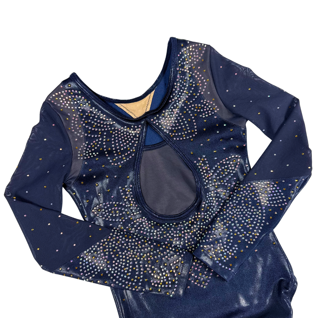Justaucorps Yara bleu marine manches longues