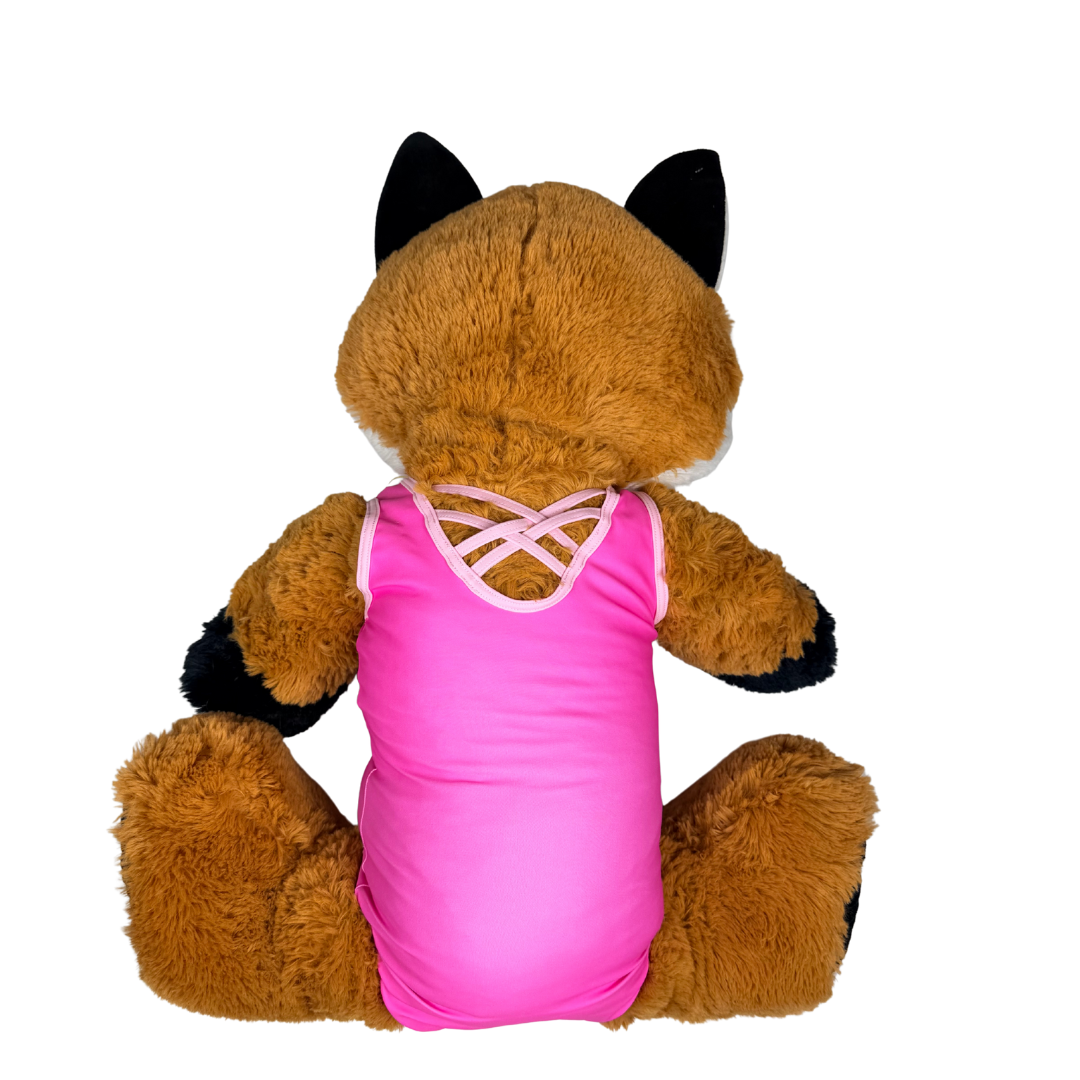 Mascotte Foxy XL (60 cm) met Turnpakje Sparkle & Dream